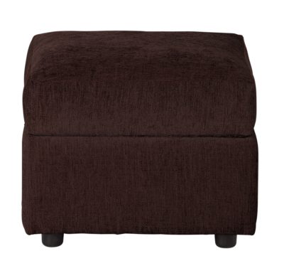 HOME - Tessa - Fabric Footstool - Chocolate